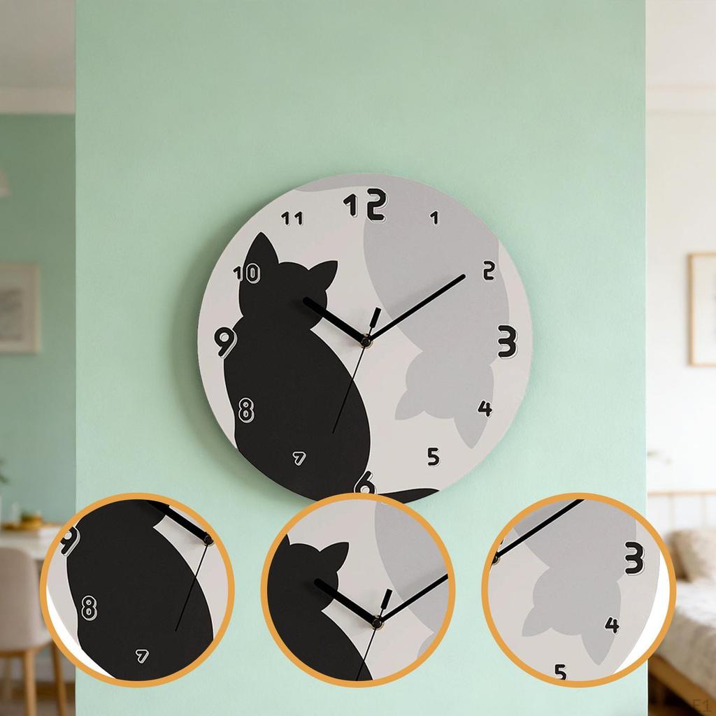 Clock Home Decor Decorative Wall Ornament for Bedroom Indoor Kitchen