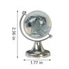 2 Pcs Mini World Globes Round Earth Globes Crystal Clear Desk Office