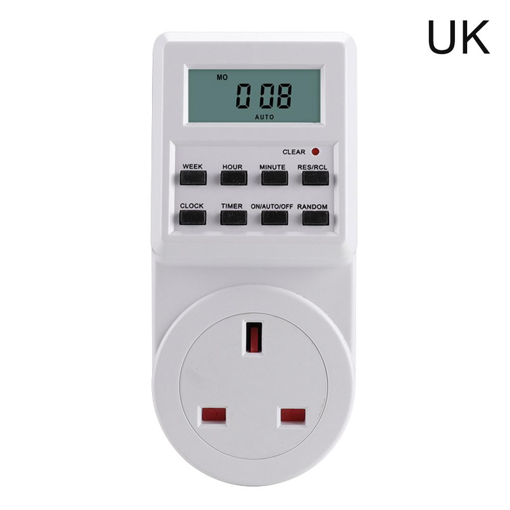 Outlet Timer 12/24 Hours Cyclic Timer Lamp Switch Electronic Digital Power Socket EU UK AU US Plug Programmable Timing Socket3