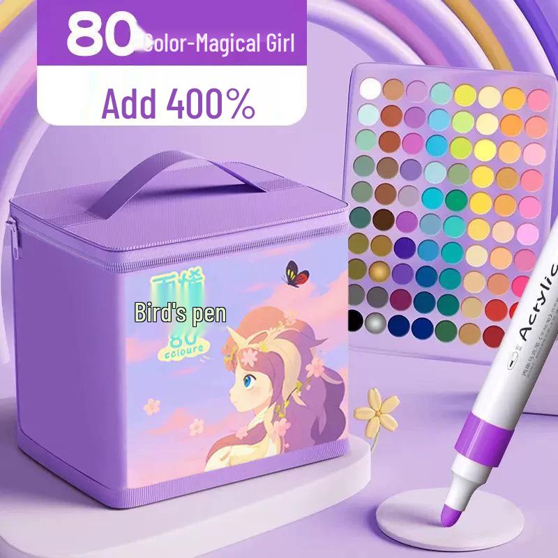 Acrylic Marker - Washable, Non-Bleed, Quick-Drying, Layerable, Waterproof Pen for Art & School.