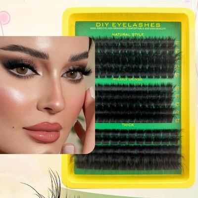 Cluster Lashes Kit Individual Lashes Volume Mixed Tray 3D Faux Mink Lashes Wispy Eyelash Extension Diy Makeup False Eyelashes