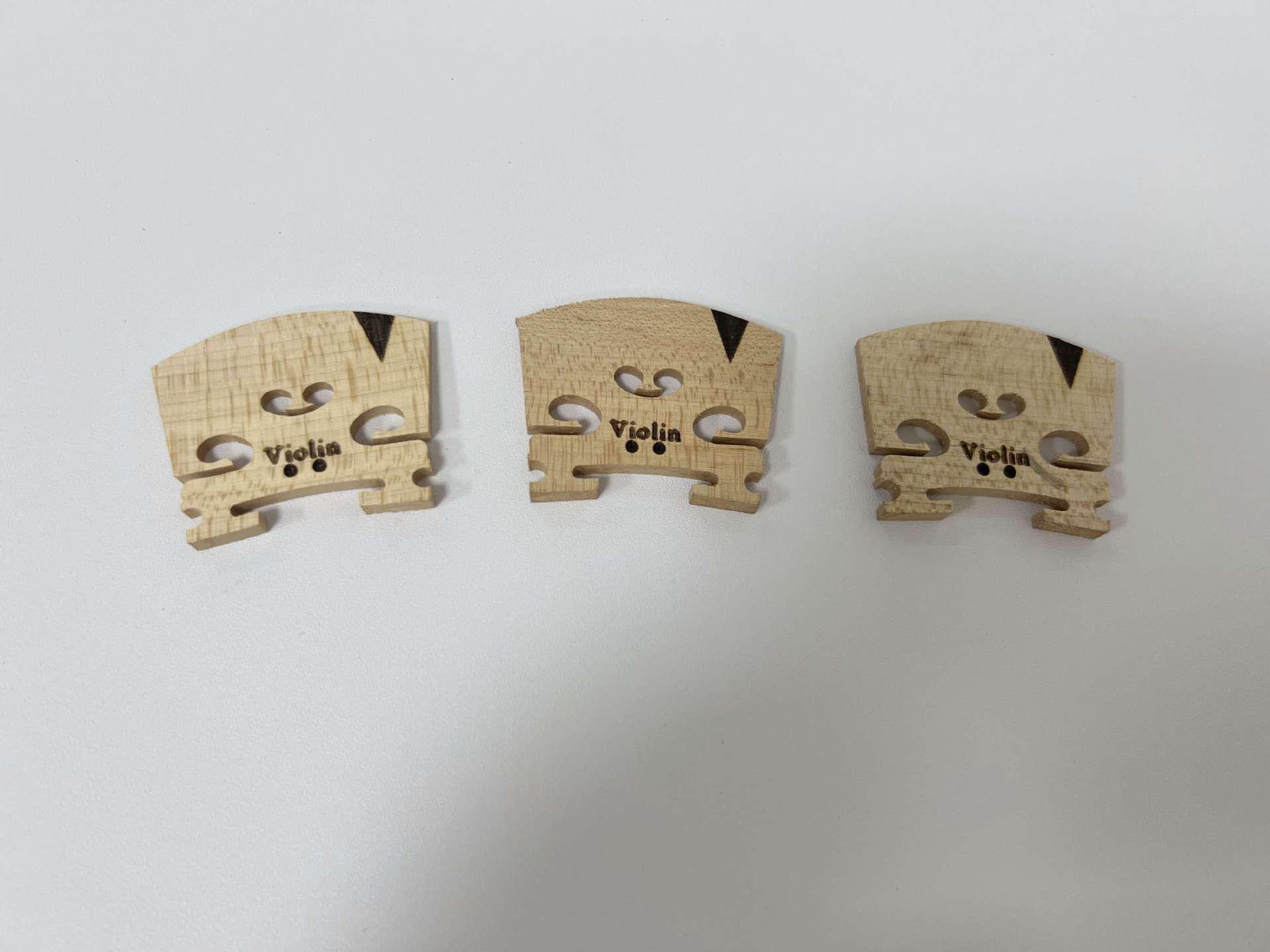 Violin Bridge, Hard Maple 44mm - Musical Instrument Accessory Single