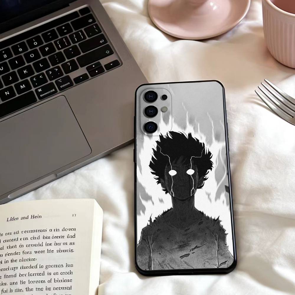 M-Mob Psycho Anime 100  Phone Case For Samsung S25,24,23,22,30,21,10,9,Ultra,Plus,Lite,FE,4,5 G Soft Black Case