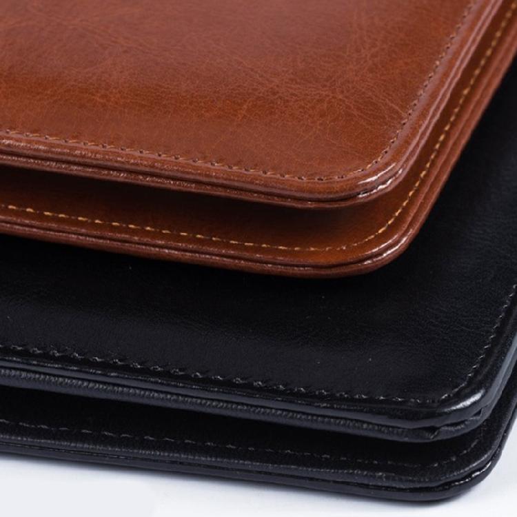 PU Leather Conference Folder with Clipboard Multiple Pocket Card Pocket Pen Slot Clipboard Business Document File Folder