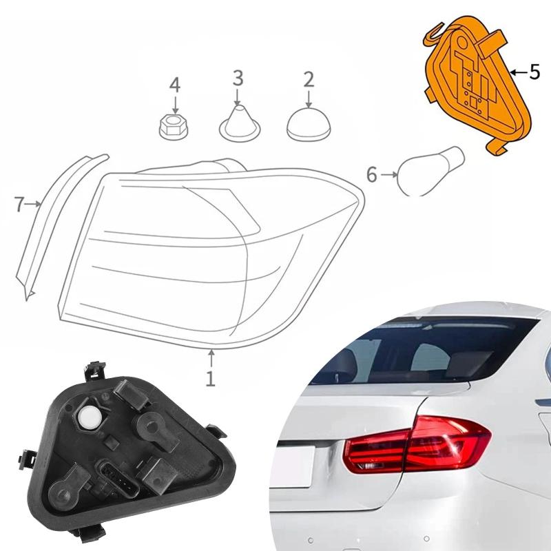 Rear Left Or Right Black Tail Light Holder Bulb Socket Base 63217313043 For BMW 3-Series 2012-2015 63217313044 Car Accessories
