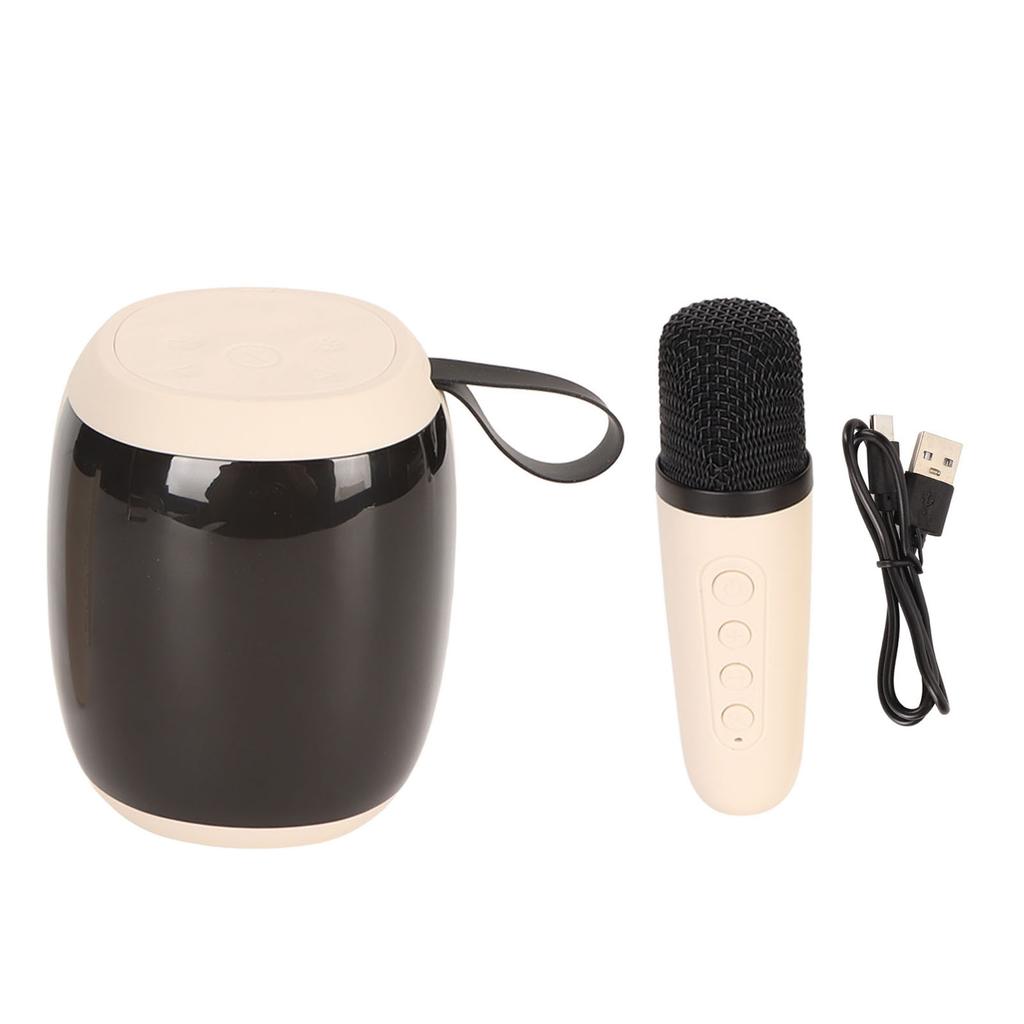 Mikrofon Głośnik Bluetooth Światło RGB Mini Maszyna do Karaoke z Pojedynczym Mikrofonem do Gospodarstwa Domowego