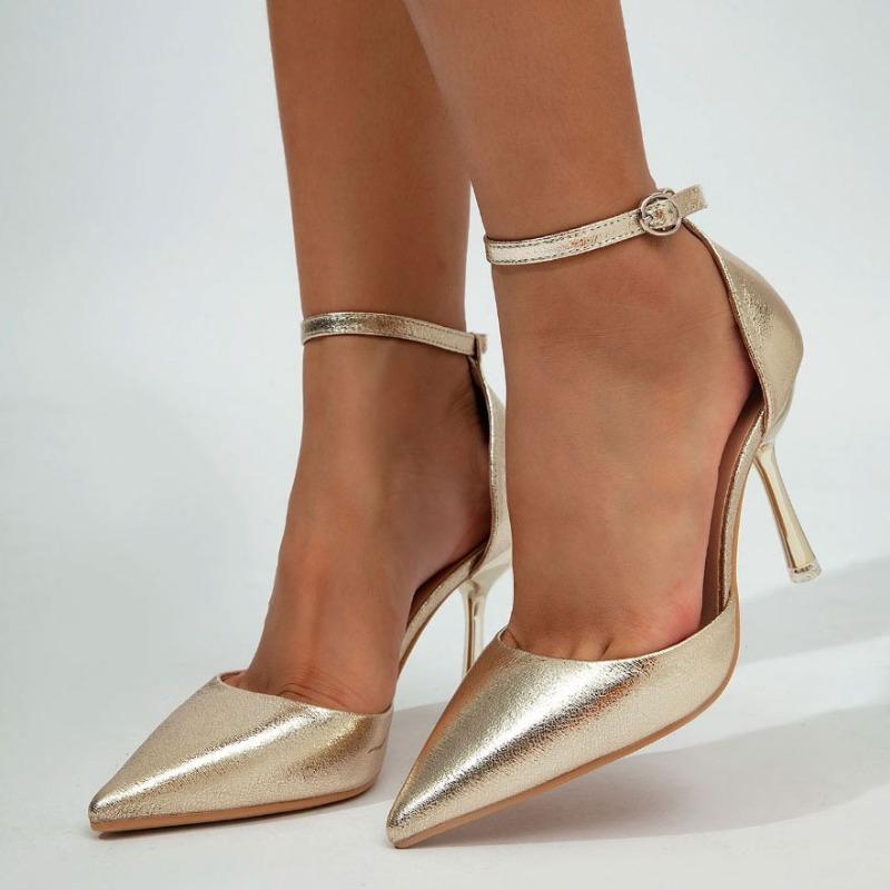 Fashion Baotou Stiletto Sandals Autumn New Pointed Toe Shallow Mouth Slip Strap Non-slip High Heels