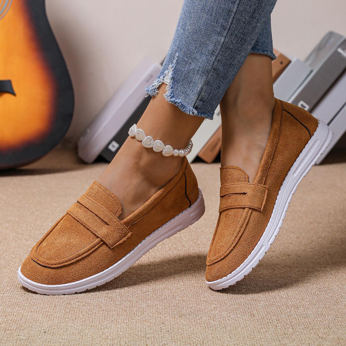 

Мягкая подошва плоская повседневная обувь удобные одинарные туфли мокасины 43 темно-коричневого