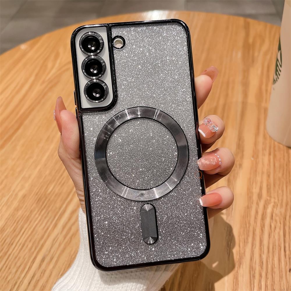 

Магнитный чехол для беспроводной зарядки для Samsung Galaxy S21 Fe S23 S22 Ultra Plus для Samsung Magsafe, градиентный блестящий чехол S21 FE