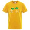 Summer Round Neck Math Formula Graphic Printed T-shirts Fashionable Casual Pure Cotton Short Sleeved Men's T-shirts