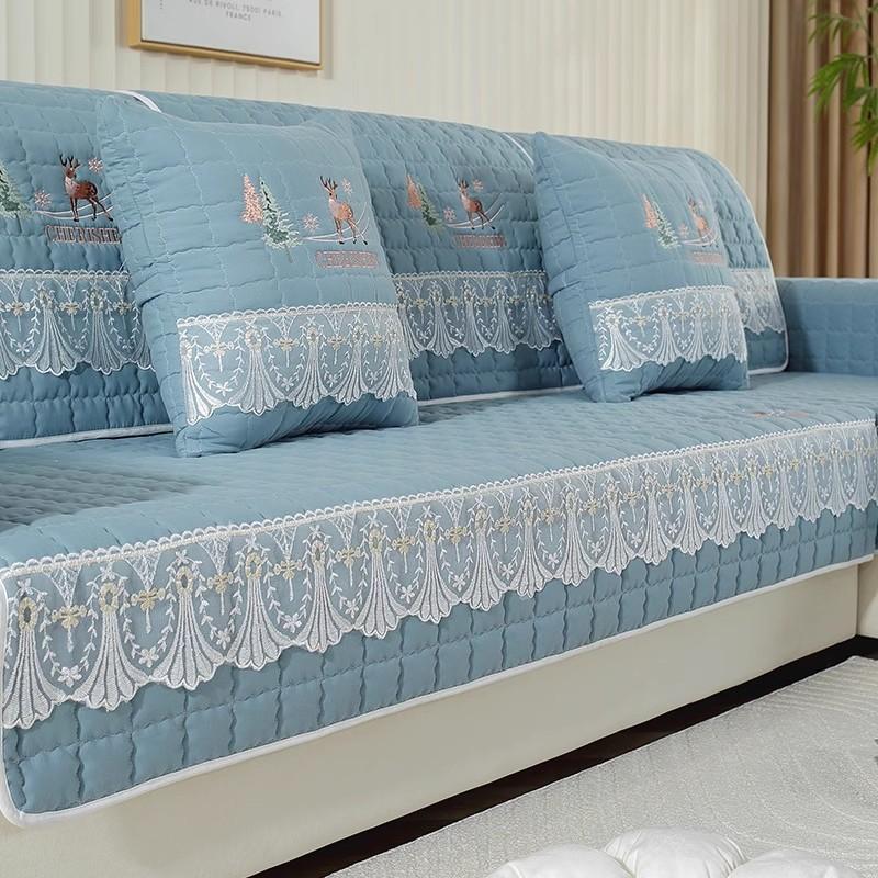 Embroidered Fabric Universal Non-Slip Thickening Sofa Cushion Simple Fashion Sofa Cover Baby Sling
