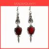 Gothic Flower Alloy Earrings For Women Halloween Costume Jewelry Handmade Accessory