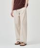THE-ABON Cool Wide Stretch String Pants Light Khaki