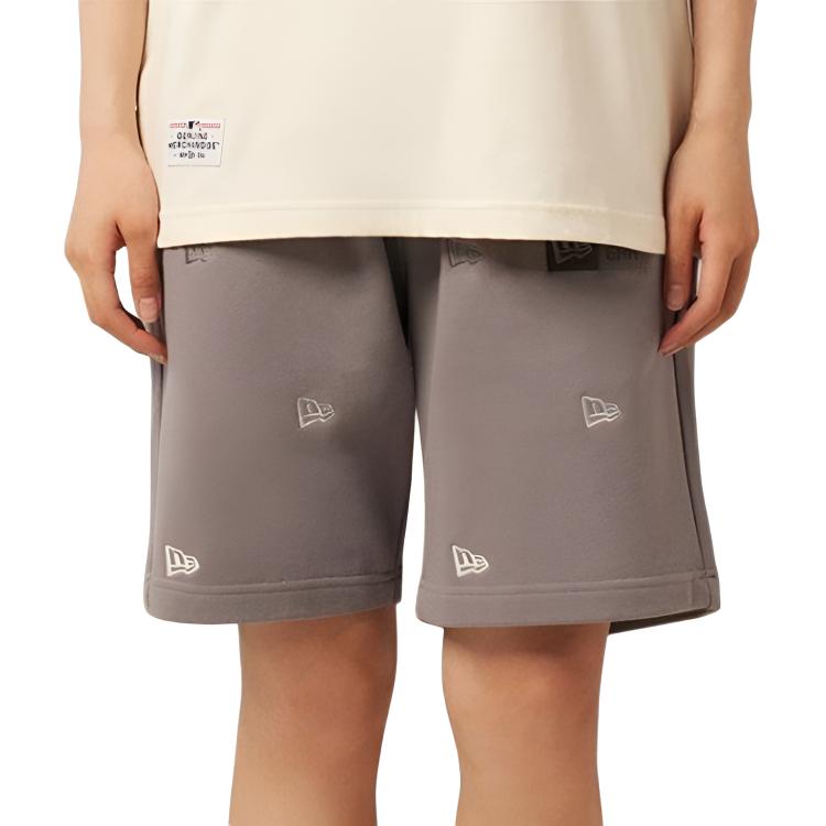 New Era SS24 All Over Print Gradient Embroidered Knit Casual Shorts Unisex shorts Gray 14187409