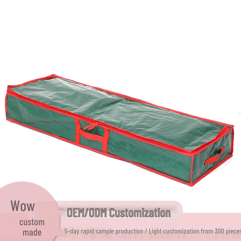 Custom Christmas PE Roll Paper Gift Storage Bag