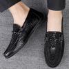 Loafers autumn new leather shoes men's foot casual shoes soft-soled lazy shoes one pedal Doudou shoes