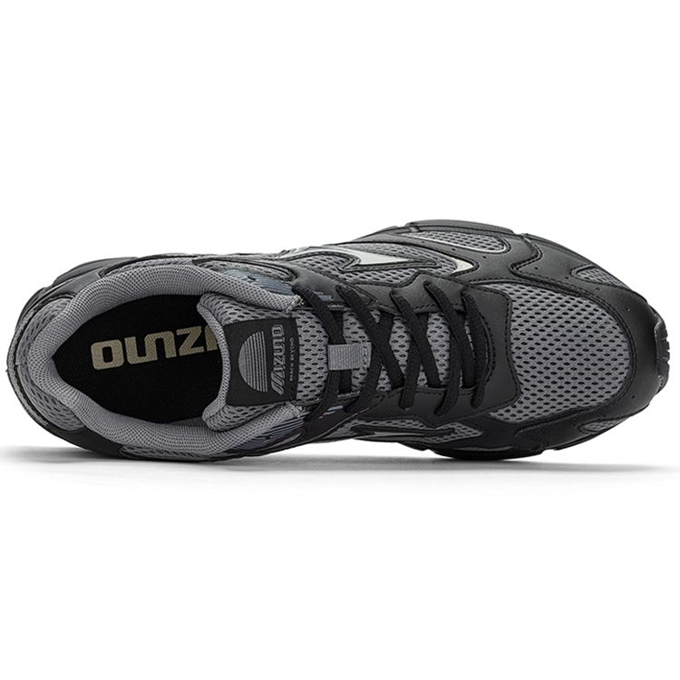Mizuno Speed 2K Comfortable Trendy Sports Mesh Shock Absorbing Breathable Non-Slip Low-Top Running Shoes Unisex Sneaker Black Gray D1GH222907