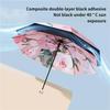 Umbrella Double-layer Sunscreen Umbrella Vinyl 50 + Weather and Rain Umbrella Three-fold Umbrella Retro Sun Umbrella Sunshade and UV Protection