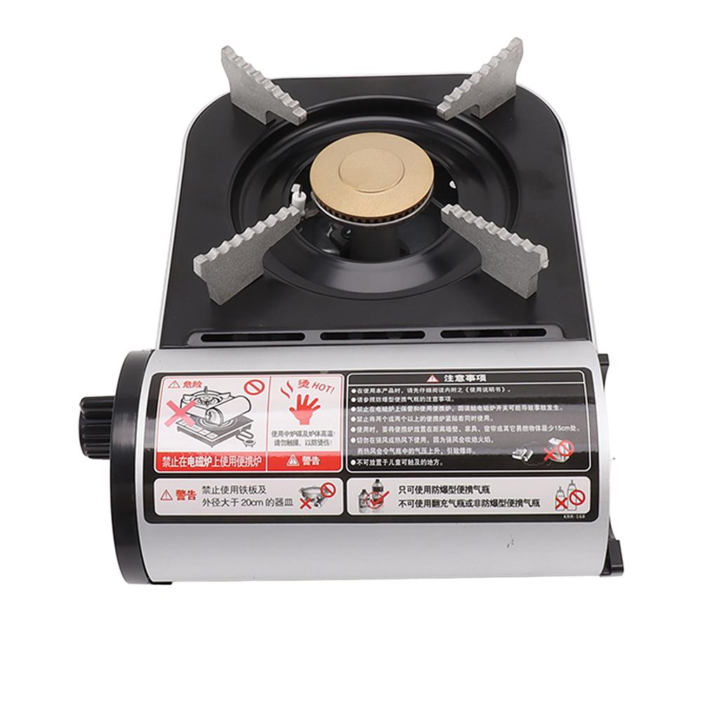 Tragbarer Gasherd Sichere Gleichmäßige Wärmeableitung Mini-Butangasherd mit Tragetasche für Camping Kochwerkzeug