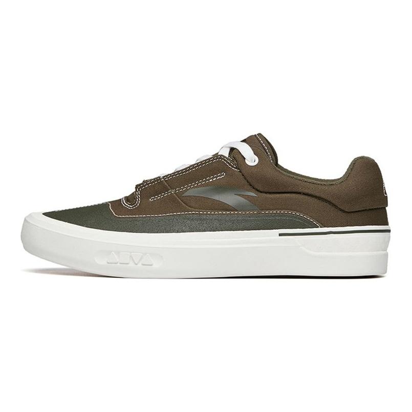 Anta Skate All-Terrain Aoli Tecido Antiderrapante Absorção de Choque Sapatos de Cano Baixo Tênis Masculinos Verde 112218011S-4
