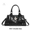 Y2K Gothic Star Girl Black Bag Women Vintage Handbag Fashion Shoulder Bag Large Capacity PU Crossbody Goth Purse Punk Tote Bags