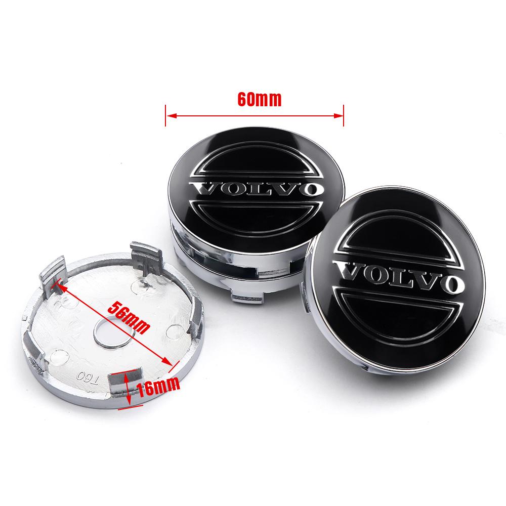4pcs 56/60mm Car Wheel Center Hub Tire Rim Covers Caps Accessories For Volvo RDESIGN XC60 XC90 V60 V40 XC40 V50 S60 V70 C70 XC40