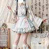 Lolita Styl Modifikovaný Hanfu Oblek Gradientní Barva Oblek s Krátkou Sukní