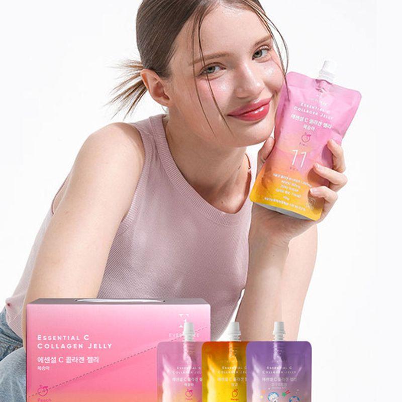 Ежедневный Эссенциальный C Коллаген Конжаковая Желе 10 Пакетиков (3 Типа/Выберите 1) Peaches (10 packs)