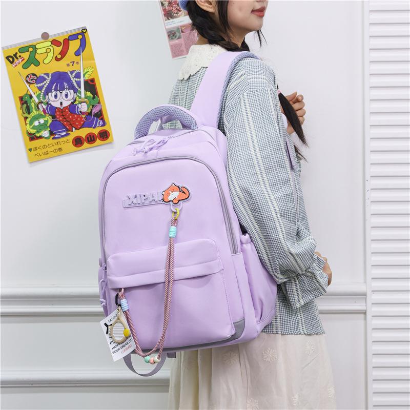 Schoolbag Simple and Versatile High-value Backpack Women's Light and Fashionable Large-capacity Schoolbag Short Trip Daily Commuter Backpack