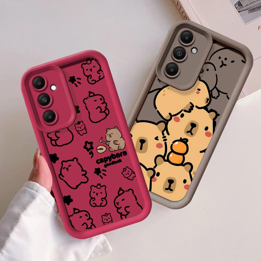 Soft TPU Phone Case for Samsung Galaxy A32 A31 A52 A22 A23 A54 A21s A53 A34 A73 A25 A26 A24 Cute Capybara