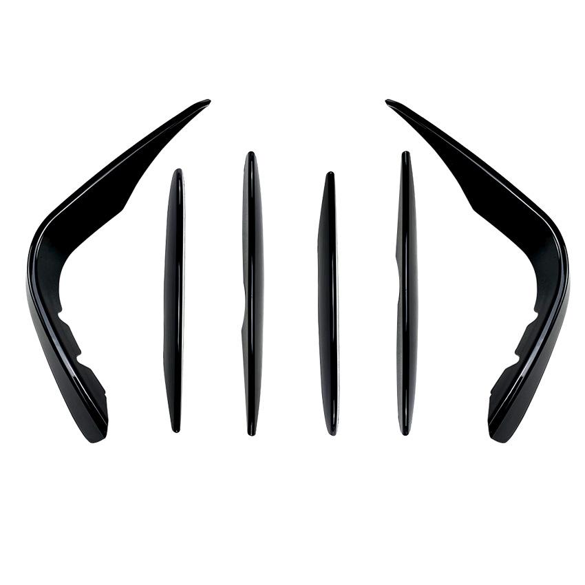 

Глянцевый черный/углеродный узор, воздушный нож, передняя противотуманная фара, решетка, планки для Mercedes Benz GLC X253 2016 2017 6PCS Bright Black