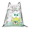 Custom K-KeroKeroKeroppies Drawstring Bags Men Women Foldable Sports Gym Sackpack Frog Cartoon Shopping Storage Backpacks