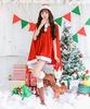 Costume da Cosplay di Babbo Natale Milky Time per Natale, Stile Lolita Gotica, Set da 3 Pezzi di Babbo Natale con Maniche a Poncho (Rosso, M.)