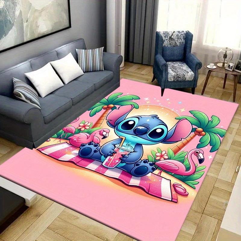 1pc Stitch Pattern Area Rug Soft Flannel Floor Mat for Living Room,Office,Bedroom and Carpet
