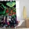 H-Helluva Boss  Funny and Creative Beach Shower Curtain Waterproof Polyester Bath Curtains for Bathroom Decorate with Hooks