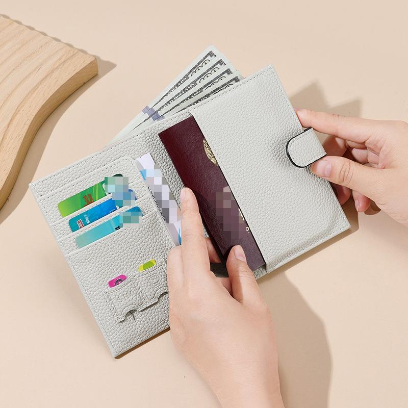 Neuer Stil pu RFID ultradünne Reisepasstasche multifunktionale Geldbörse Flugticketinhaber Reisepassdokument-Geldbörse Aufbewahrungstasche weiblich