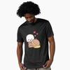 Dudu Massaging Bubu Funny Gift T Shirt Kawaii Panda Bear Cartoon Graphic Tee Cute Y2K Clothes 100 Cotton All Size Tee S6XL