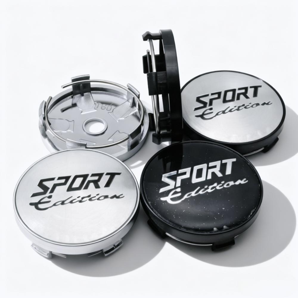 4pcs Sport Edition Logo Emblem Car Wheel Center Caps O.D 60MM 56MM Rim Hubcaps Dust Cover Wheels Hub Cap Replace Car Accessories