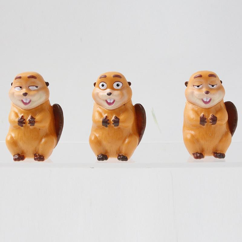 6Pcs/Set New Movie Hoppers Beaver Transformation Plan Beaver Action Figures Toy Collectible Model Doll Fans Gift
