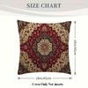 1Pc Vintage Persian Rug Print Pillow Cover, 2D Double-Sided Polyester Cushion Case, Red & Beige Oriental Decor, Gift For Antique