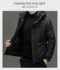2024 Men's Korean-Style Warm Hooded Down Jacket - Solid Color, Versatile & Handsome for Winter
