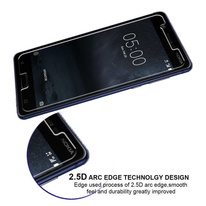 Screen Protector - Phonillico® - NOKIA 5 - Tempered Glass - Scratch Resistant - Transparent