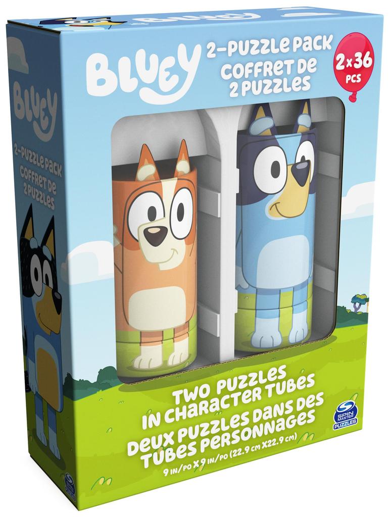 Spin Master Games Bluey Puzzle 2-Pack 36-Piece Kids Puzzle by Bluey Toys, Preschool Puzzle for Ages 3 and Up