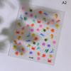 Summer Beach Jellyfish Nail Stickers Colorful Shell Starfish Conch Fish Adhesive Embossed Decals Manicure Foils for Decor