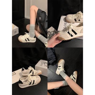 Big Head Ugly Cute Color Matching German Training Shoes Women's 2025 New Small Height Increase Comfortable Leisure Sports Forrest Gump Shoes