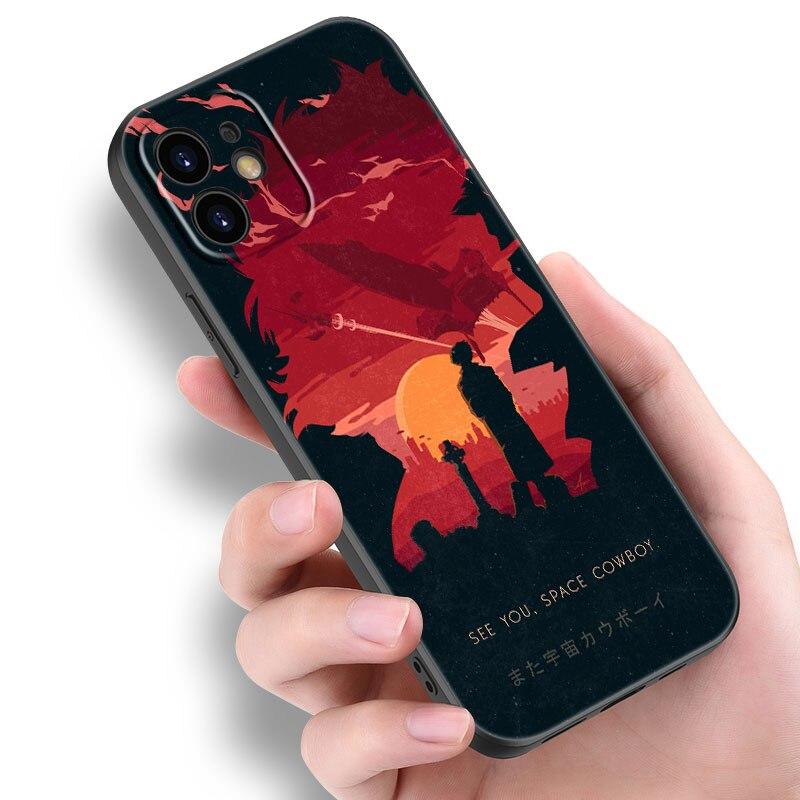 

Чехол для телефона «Космический ковбой Бибоп» для Apple iPhone 14 13 12 Mini 11 Pro Max 7 8 XR X XS 7 8 Plus SE 2020 2022, черный мягкий чехол iPhone SE 2022