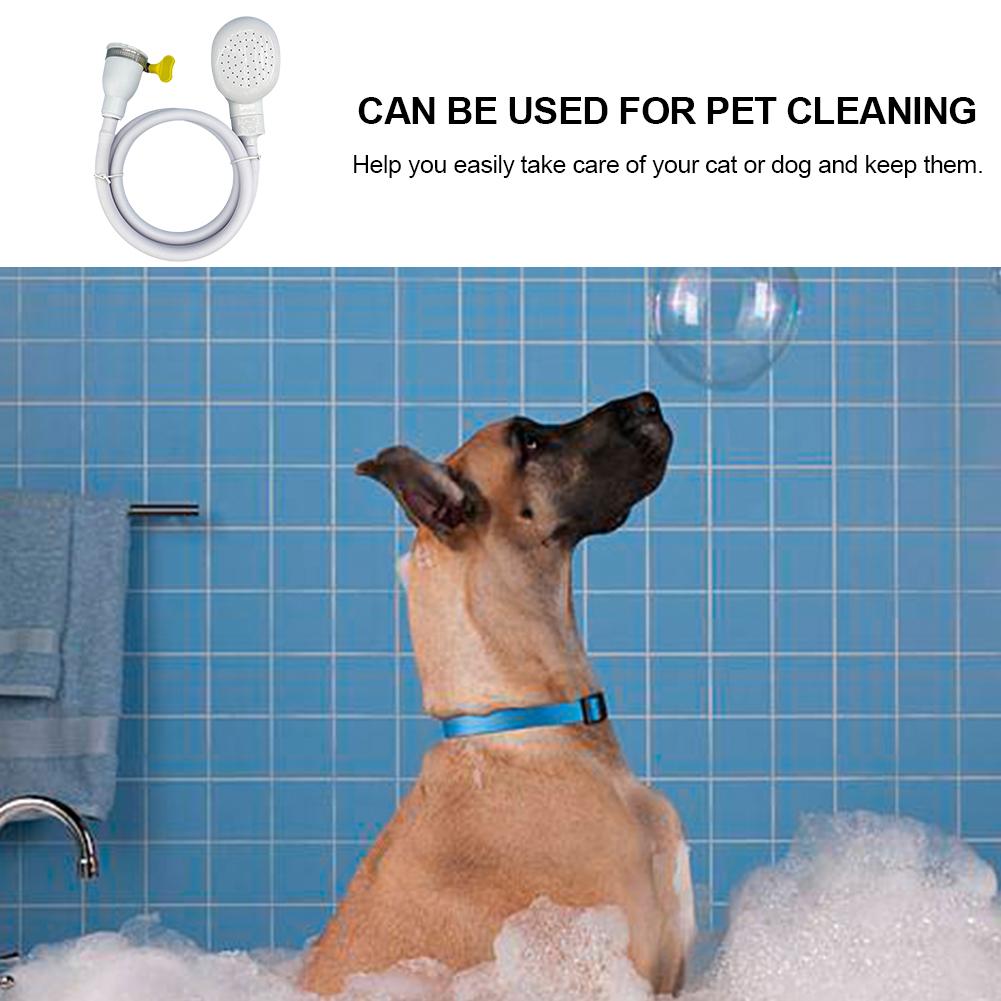 Universal Sink Spray Rubber Hose Handheld Dog Shower Head Faucet Sprayer for Shower Extender Bathroom Pet Bath Cleaning Supplies