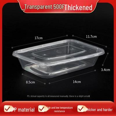 ZISIZ Disposable Rectangular Plastic Food Containers