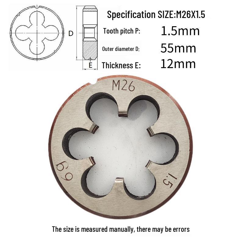 Kulatá vratidlo M24-M26 x 0,5-3 mm, Chod vpřed/vzad, Pravý/Levý závit