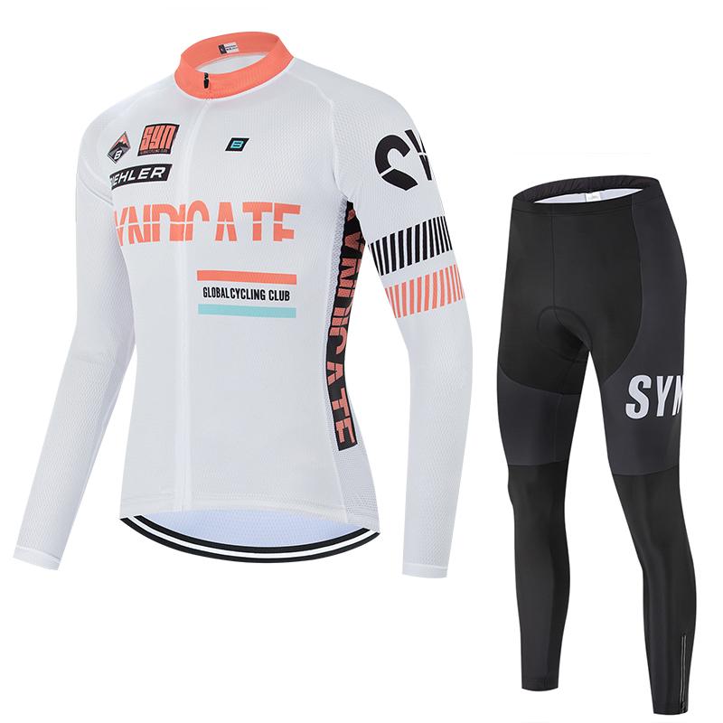 Completo Traspirante a Manica Lunga Autunnale per Ciclismo 2026 Salopette da Ciclismo Uomo Autunno e Inverno Completo da Ciclismo per Bici da Strada Set Lungo Maglia da Ciclismo in Fibra di Poliestere